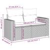 9 piece Garden Sofa Set with Cushions Grey Poly Rattan