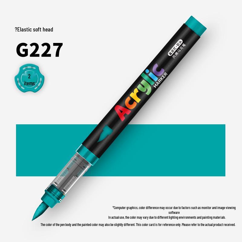 60-Color Soft Tip Liquid Ink Acrylic Marker Set for Primary School Art