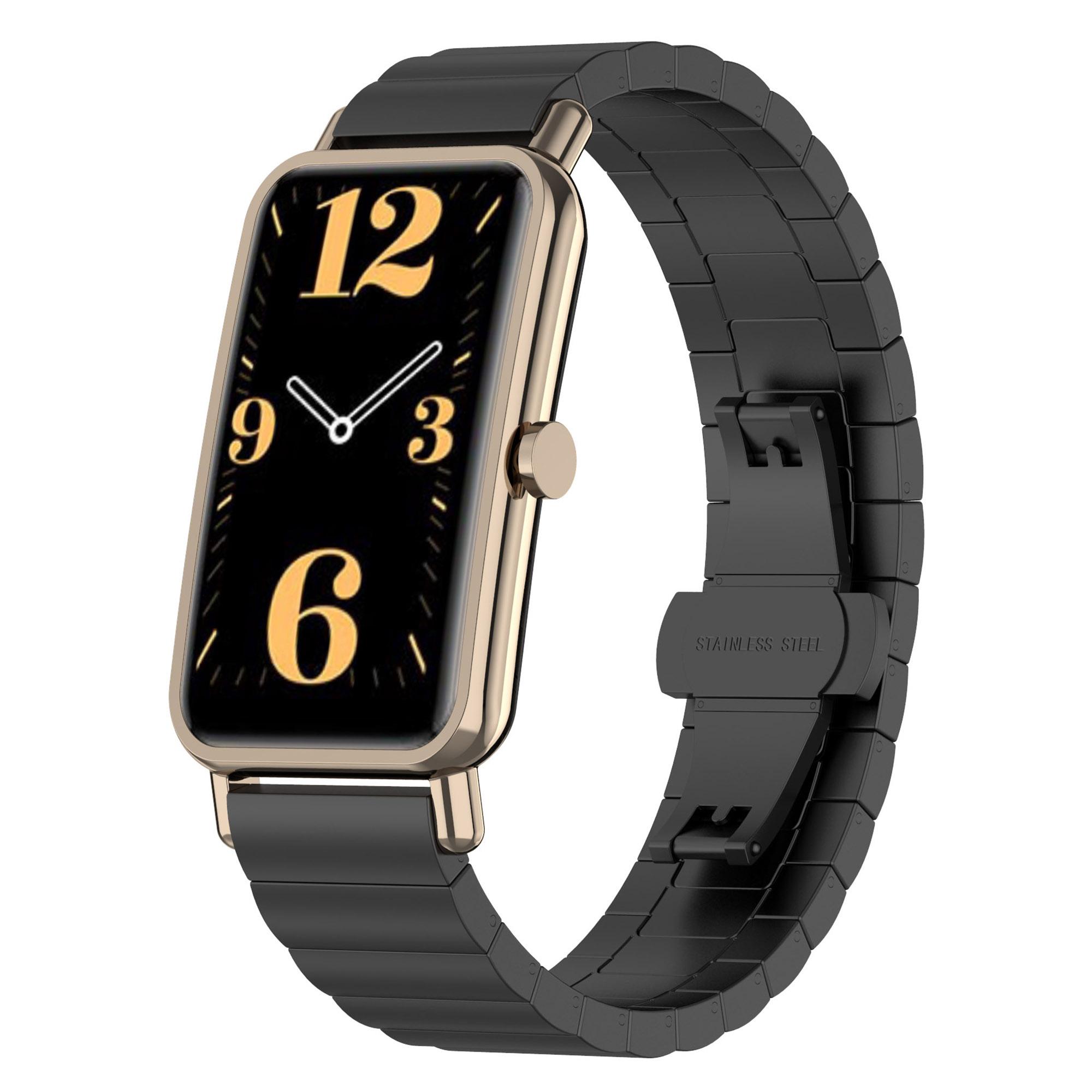 

For Huawei Watch Fit Mini 16mm Stainless Steel Watchband Smart Watch Strap Replacement Grey