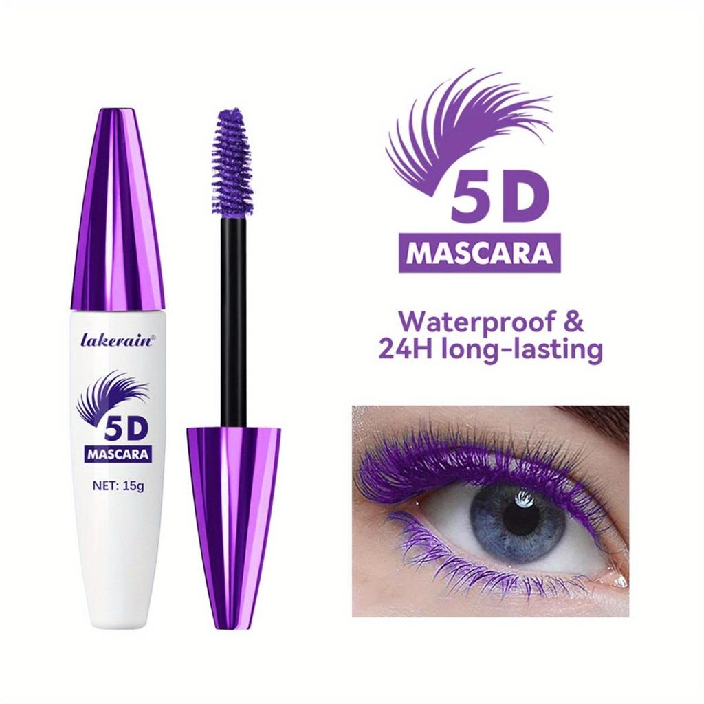 Lakerain Máscara de Cor Transfronteiriça 5D À Prova d'Água Fina Curvadora Não Borra Não Remove Primer de Máscara