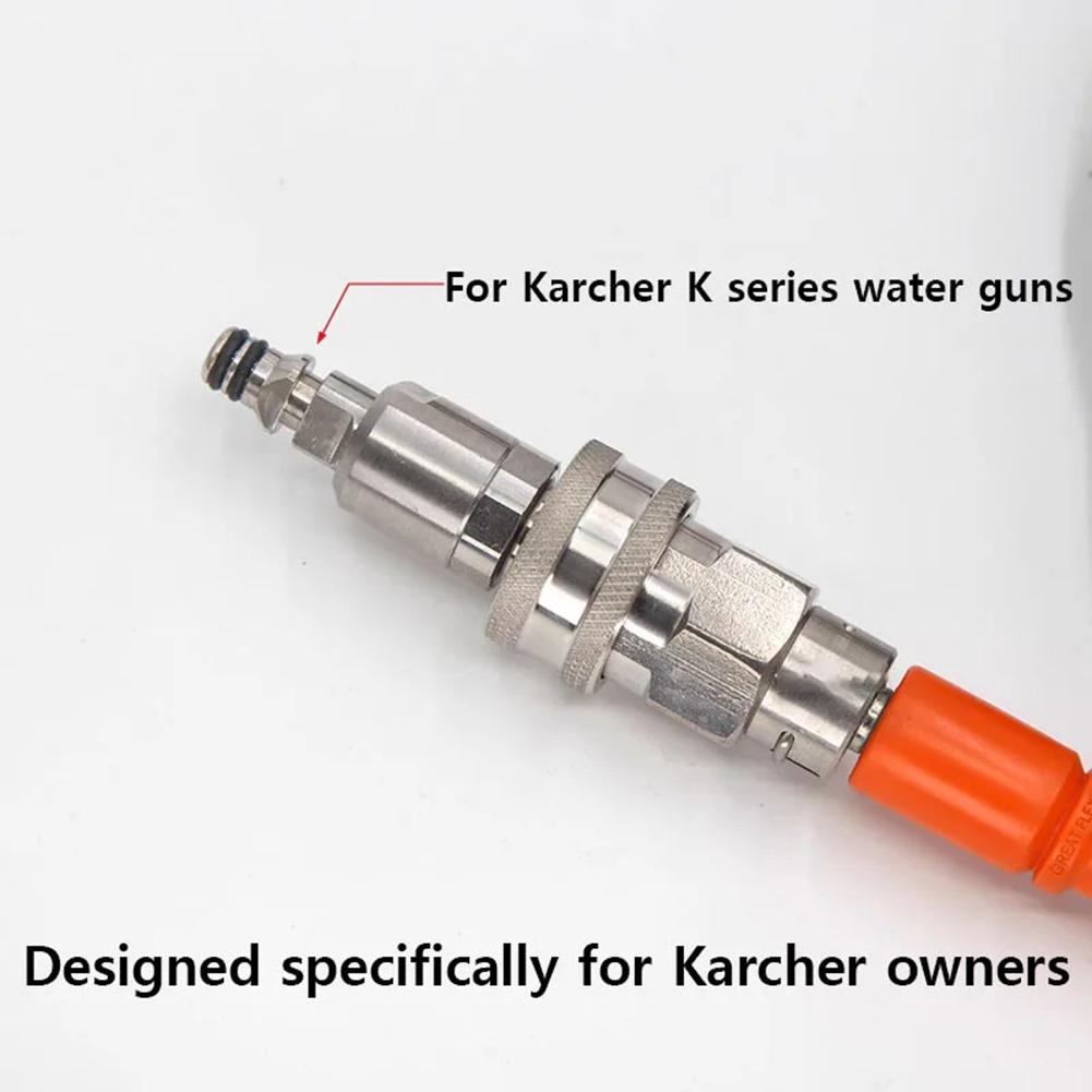 1/2 Stück Hochdruckreiniger 3/8 Schnell-Verdrehschutz-Adapter Schlauchanschluss Wasser für Kärcher Autoreinigungsgeräte Zubehör
