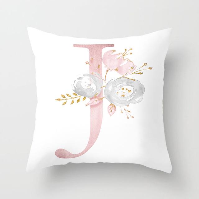 26 Letters Cushion Cover Letter Home Decorative Pillowcase Polyester Throw Pillow Case Cushion Cover For Sofa Almohada Hot Zt25