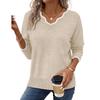 Women's Casual Fashion Halloween Print V-Neck Long-Sleeve Sweatshirt Lightweight Pullover Top