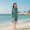 with Buckle Sunscreen Thin Large Scarf Breathable Seaside Vacation Cloak  Neck Decoration