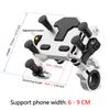 Outdoor aluminum alloy mobile phone holder 360 °+180 ° rotating motorcycle navigation phone shock-absorbing riding accessories