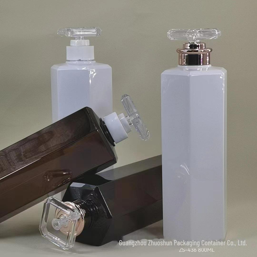 

Zhuoshun 800 мл шестиугольный ПЭТ шампунь/кондиционер гель для душа бутылка с дозатором 800ML