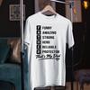 AF MERCH T-Shirt Father's Day Dad Ironic Hero Strong Protector Black