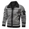 European and American Style Lapel-neck Fleece Leather Jacket, Men's Fur Integrated Large-size Leather Jacket