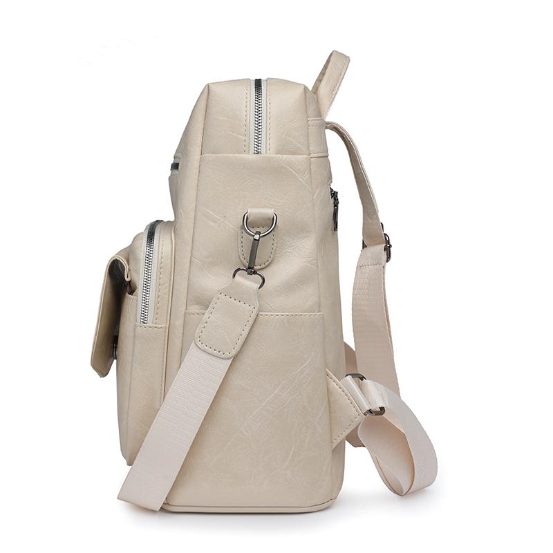 Plecak damski w stylu retro, plecak PU o dużej pojemności