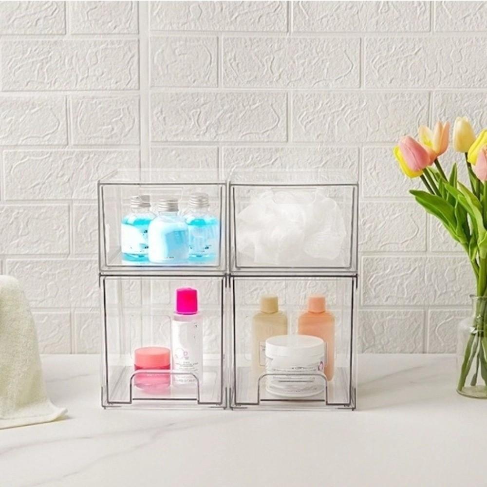 Transparent Storage Drawers Multi-Purpose Desktop Finishing Box Durable Blind Box Showcase Bedroom