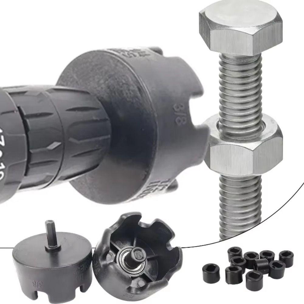 Quick Release Nut Removal Drill Bit Metal 1/4 3/8 Nut Zipper Drill Attachment Universal Bolt Extractor Tool