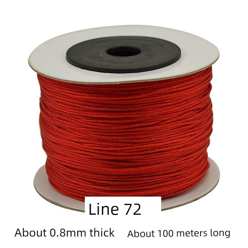 

Линия 72 Красная несущая веревка Бусины Будды Плетеный шнурок для кулона Нефритовая нить Плетеный браслет Прядь Тайваньская линия Ювелирные изделия Проволока с бусинами Red