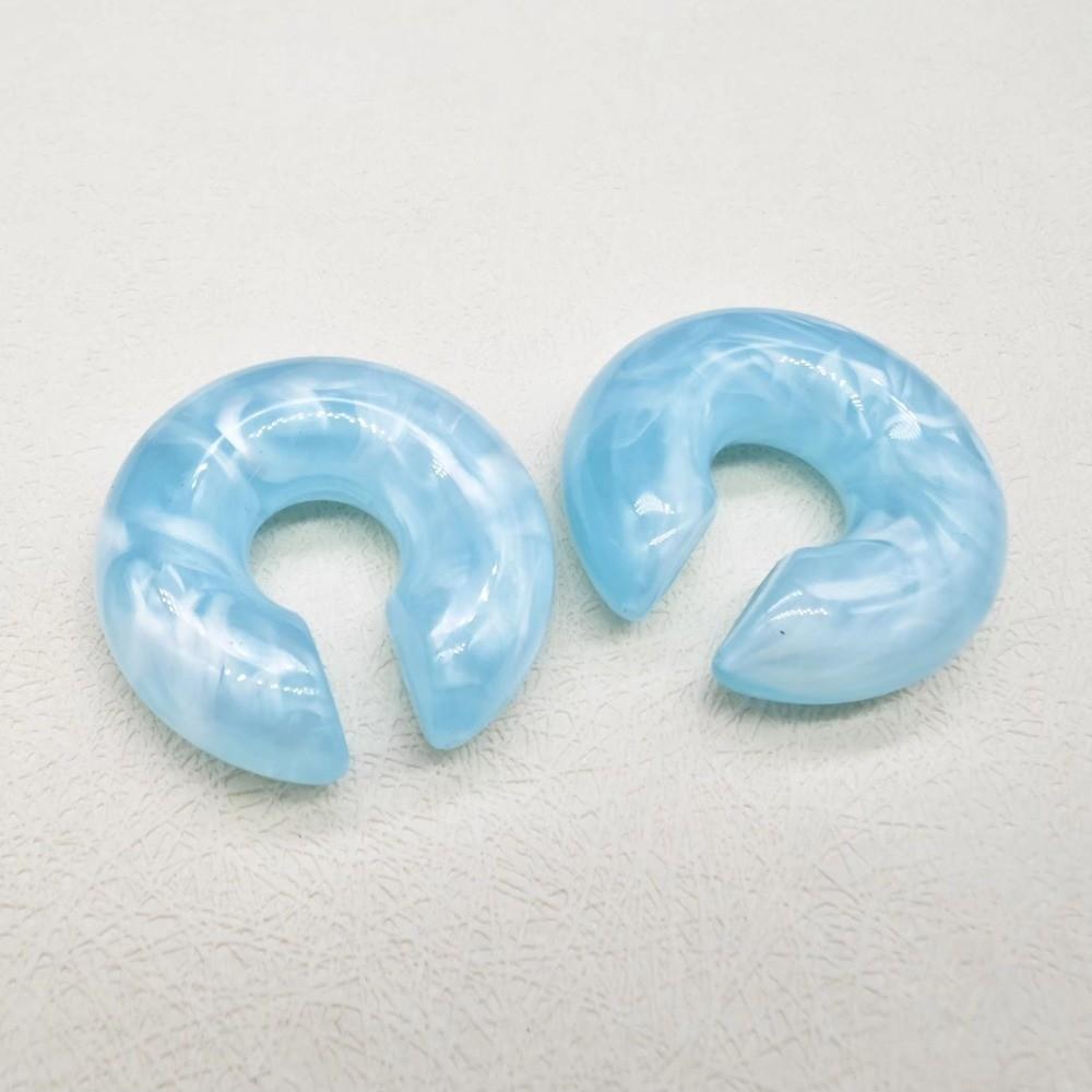 Round C Shape Ear Cuff Resin No Piercing Earrings Simple Design Ear Clip Earrings Daily Wear