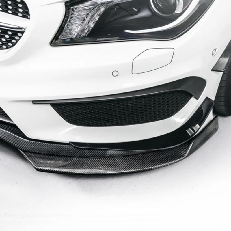 Front Bumper Spoiler Blade Canards For Mercedes Benz CLA W117 C117 Pre-facelift CLA200 45AMG 2013-2015 Splitter Trim Accessories