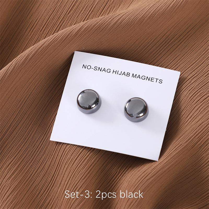 Matte Magnet Hijab Pins for Muslim Ramadan Women Scarf Magnetic Button Buckle Wrap Shawls Magnetic Brooch Headscarf Accessories