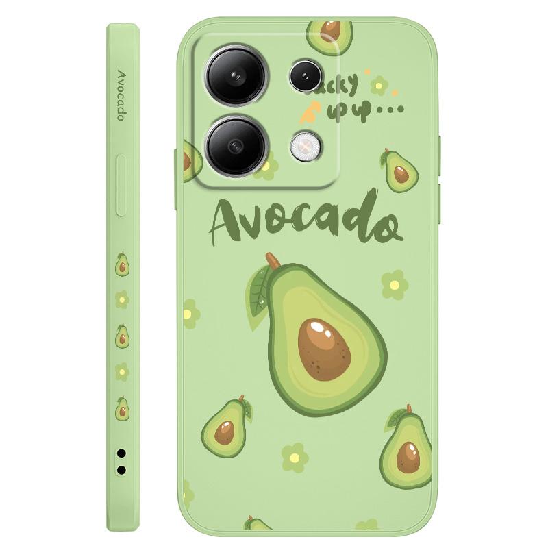 Pollen Avocado Phone Case For Xiaomi Redmi Note 14 13 12 12S 11 11S 10 10S 9 9S Pro Plus 4G 5G Liquid Silicone Cover