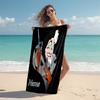 Personalized Dark Flame Guardian Beach Towel Microfiber Beach Towel Thin Absorbent for Beach Swimming Yoga Bath Sports. 0910291