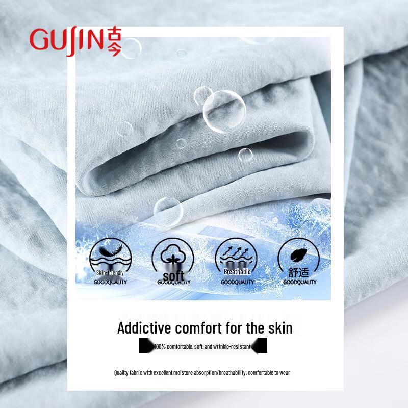 GUJIN Women's Draped Wide-Leg Casual Pants