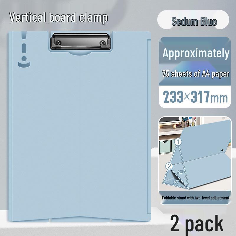 Durable A4 Vertical Clipboard with Writing Pad and Thickened Clips