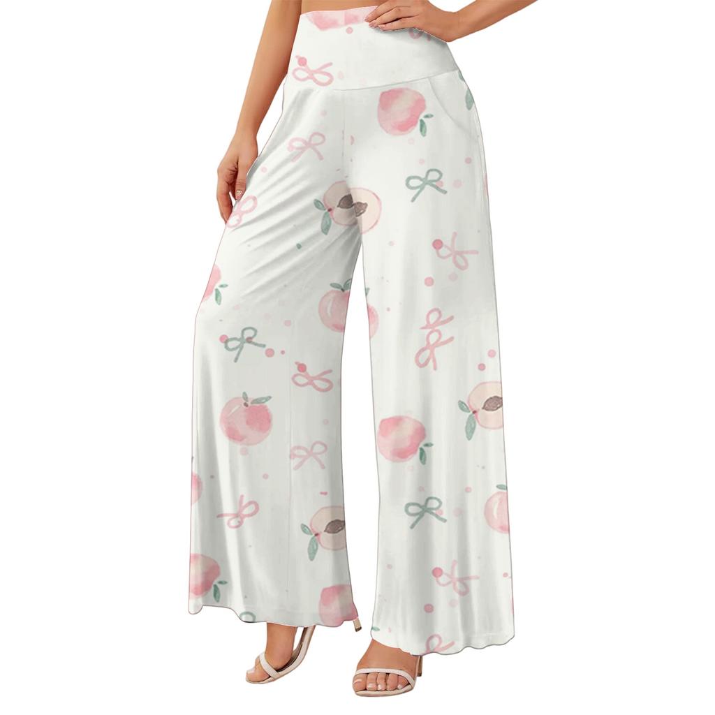Women's Casual Wide Leg Pants High Waist Flowy with Pockets for Everyday Wear