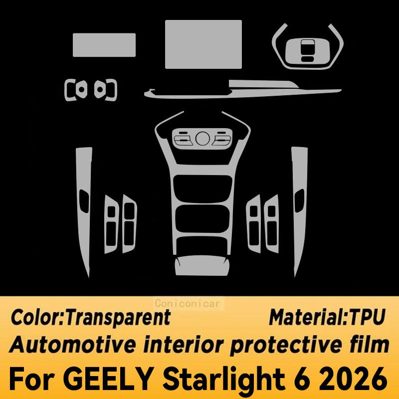 Für GEELY Starlight 6 2026 Panel Armaturenbrett Navigation Automobil Innenraum Schutzfolie TPU Kratzfest Zubehör