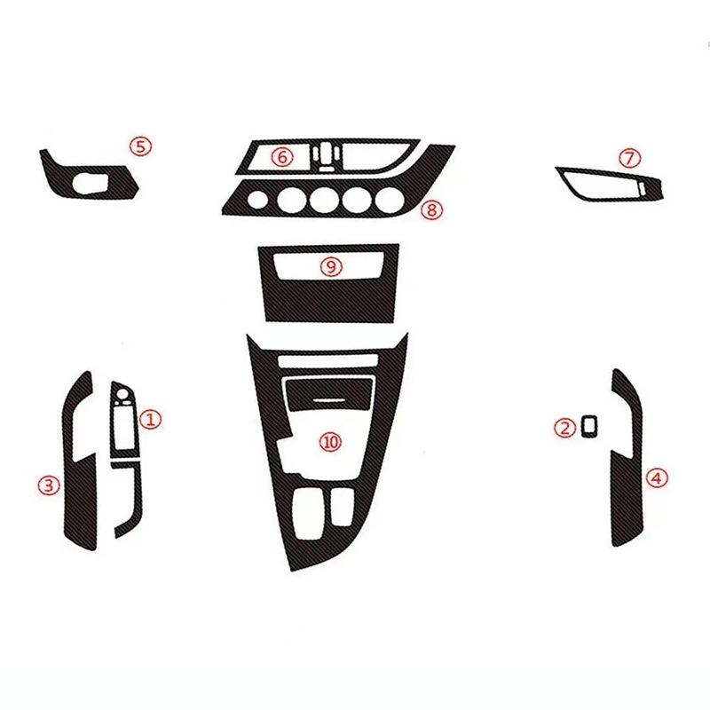 BMW Z4 E89 09-16 Black Carbon Fiber Interior & Exterior Decals