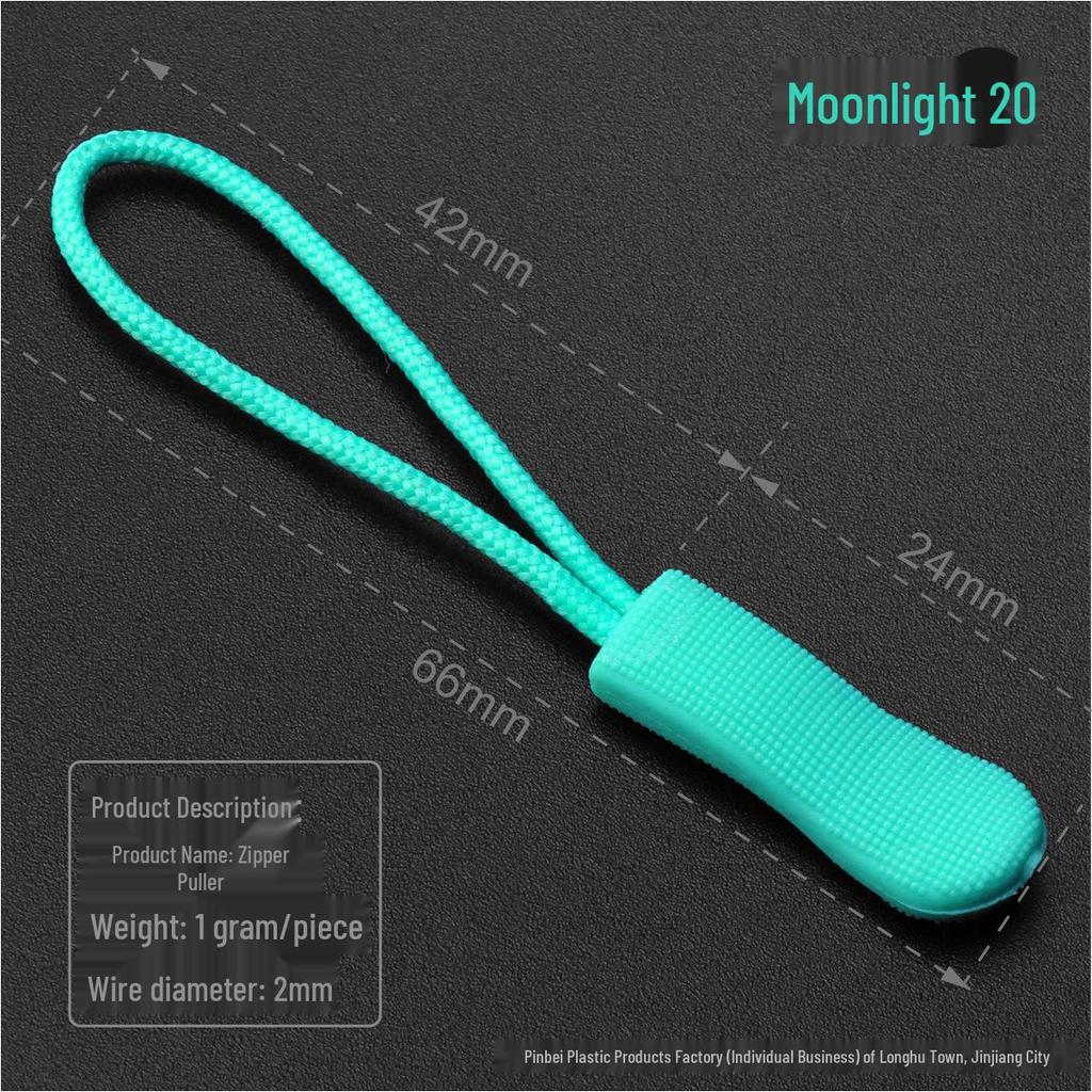 Black Caterpillar Zipper Pull: Popular Luggage Tail Rope Cord