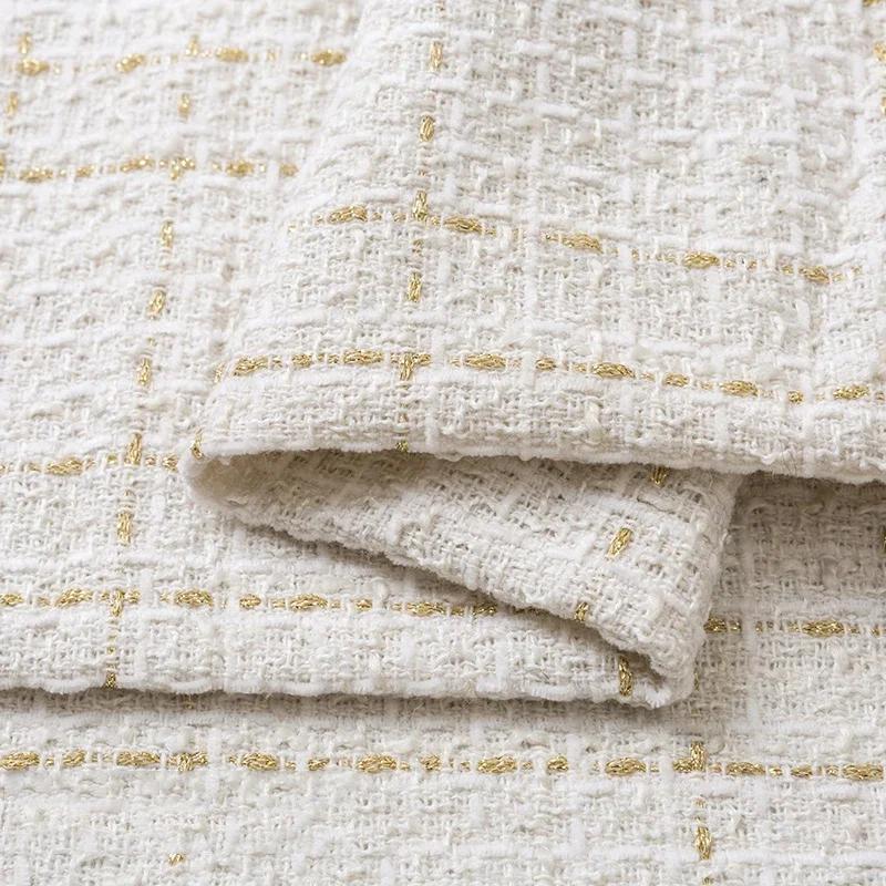 150cmx50cm Small Fragrance Woolen Cloth Fabric High-end Thick Woolen Tweed Vest Suit Coat Dress Skirt DIY Apparel Sewing Fabric