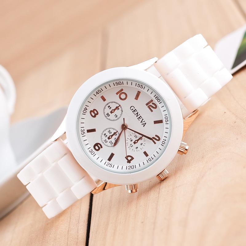 CQ106 Fashion Women Watch Silicone Student Couple Quartz Watch Fashion Leisure Clock Gift Watches for Woman