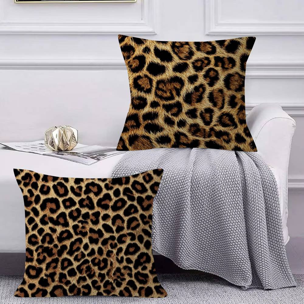 Short Velvet Leopard    Pillow Cover Design cushion Cover decor Holiday Decorati