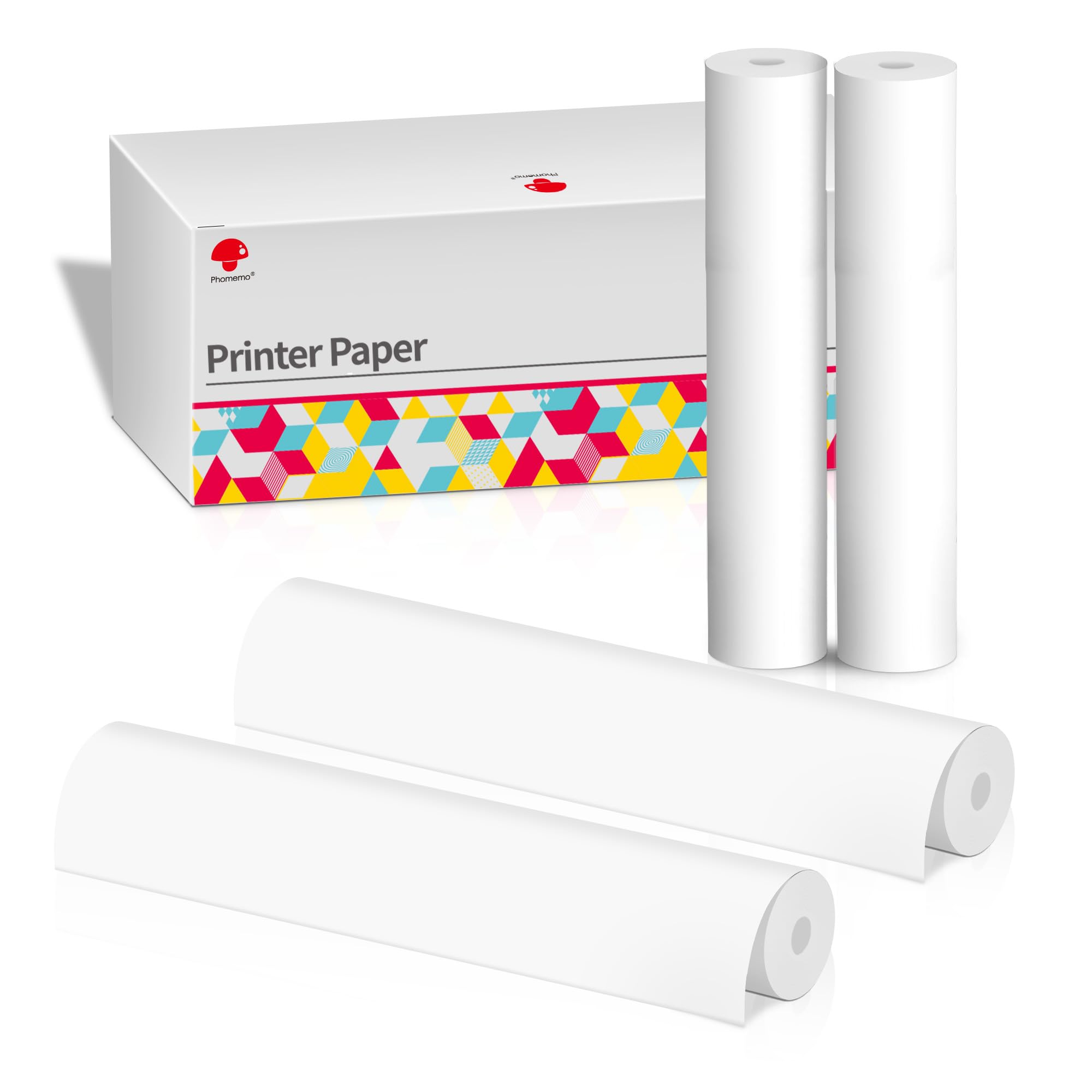 

Термопапір Phomemo M832 в рулонах для портативного A4 термопринтера, сумісний з M832 та для друку тестів, подорожей та 4 рулони принтери, папір, M08F,