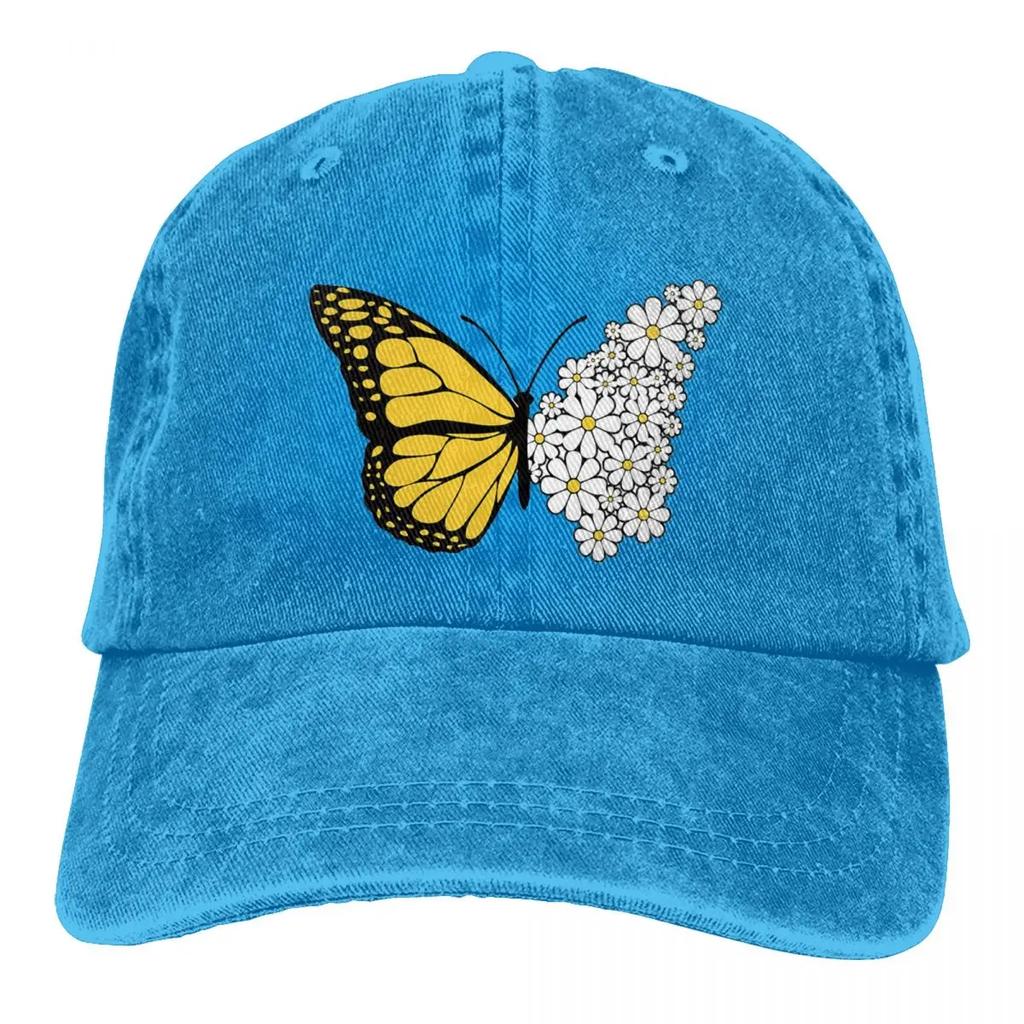 Funny Pure Color Dad Hats Butterfly Women's Hat Sun Visor Baseball Caps Flower Outdoor All Seasons Travel Adjustable Peaked Cap