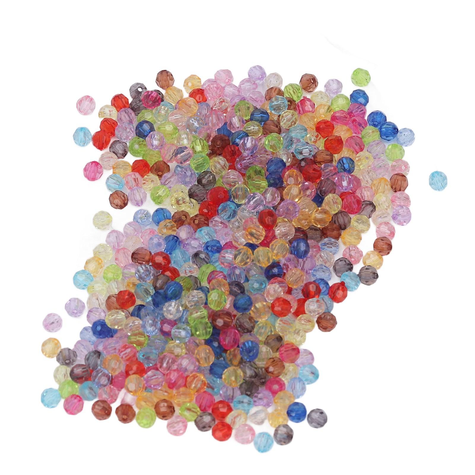 

500 шт. акриловые круглые бусины цветные круглые акриловые бусины с маленьким отверстием свободные бусины для самодельных украшений