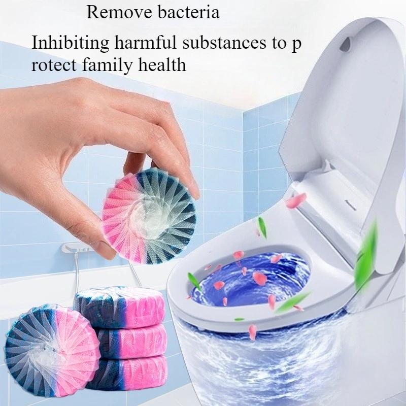 Dual - Effect Toilet Cleaner Tablets, 300 - Flush Long - Lasting, Floral Scent, Phosphorus - Free, Automatic Toilet Cleaning 3pc