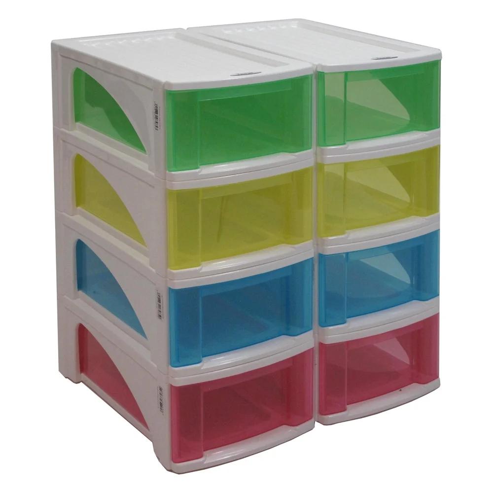 Stackable Plastic Drawer Storage Organizer Home Office Living Room Modular Design Multi-Purpose Shoe Storage Solution