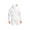 adidas Olympique Lyonnais Insignă Logo Jachetă cu Glugă cu Fermoar Tricou de Fotbal Bărbați tricouri Alb IB1664