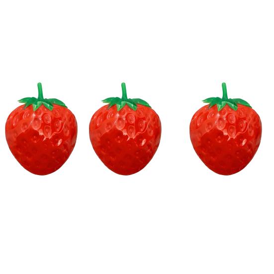 1/2Pcs Red Strawberry Stress Ball Realistic Mini Strawberry Squeeze Fidget Toy Stretchy Simulated Fruit Sensory Toy Party Favors