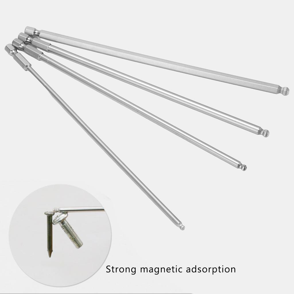 4pcs Hex Screwdriver Bit Set   Steel Magnetic     Head Hex Bits 1Celsius4 Inch Hex Shank