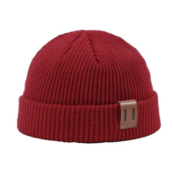 Knit Winter Hat Solid Color Fleece Lined Men Women Brimless Hat Cold Weather Outdoor Activities Breathable Hat