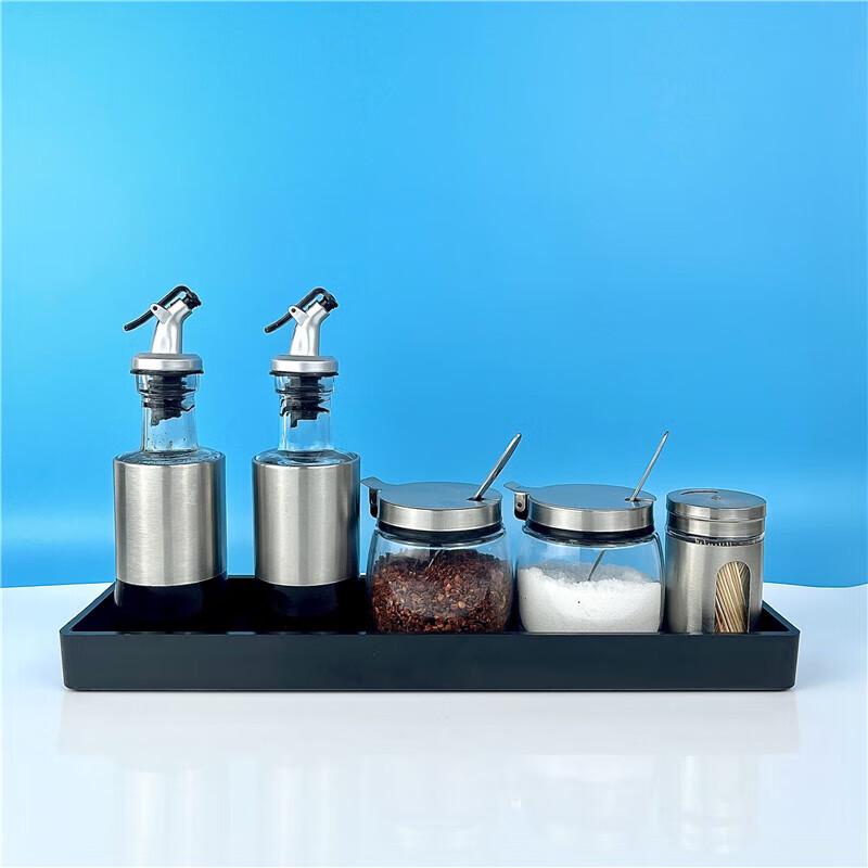 

Lai Yuxuan Glass Condiment Jar & Bottle Set
