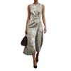 Sleeveless  Boho Dress For Women Casual Loose Fit Summer Sundress Print Dress
