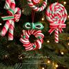 Hanging Christmas Lollipop Ornament Plastic Hanging Decoration  New Year Decoration