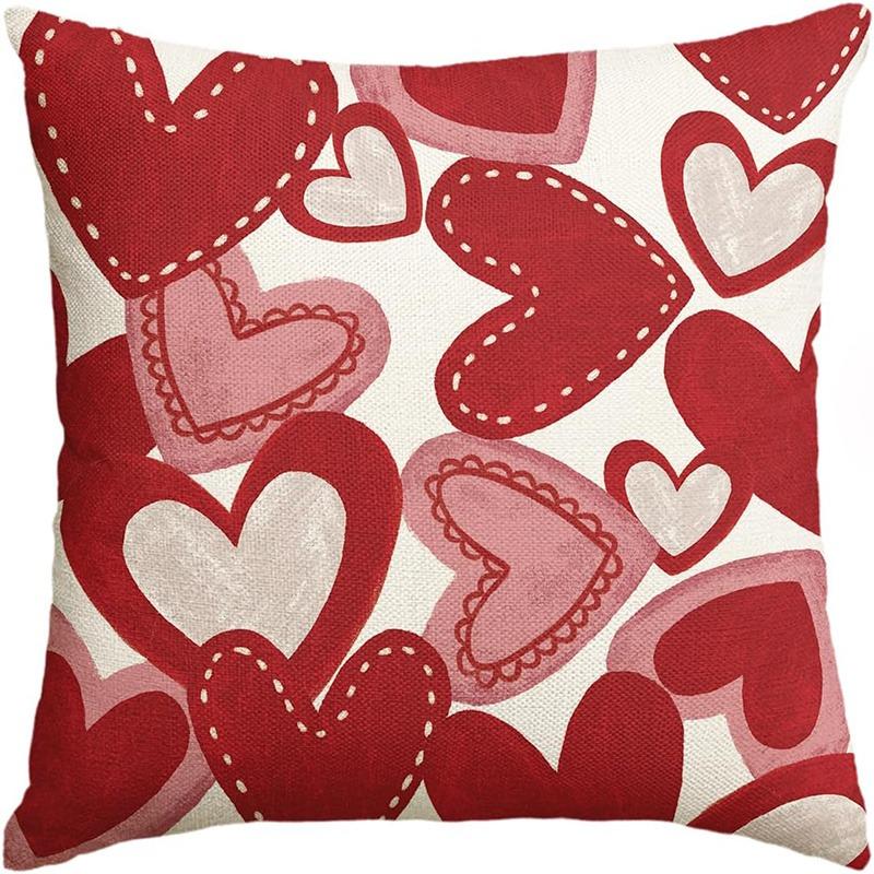 1 шт., романтическая наволочка с узором в форме сердца, добавляющая теплую любовь в дом 40x40cm/16x16inch