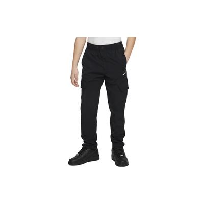 Calças de Malha de Perna Reta com Logo de Cor Sólida Roupas de Baixo Infantil Preto FD3239-010