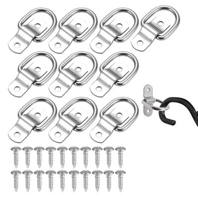 Zhejia D-Ring Tie Downs [10 Pack] D-Ring Trailer Anchor Tie Down Ring 304 Stainless