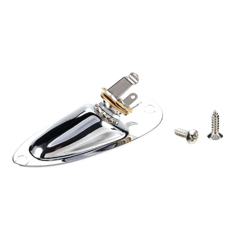 Heavy Duties Guitar Input Output Plate With Rotation Resistant Washer Mounting Screws Set For Stability And Durability