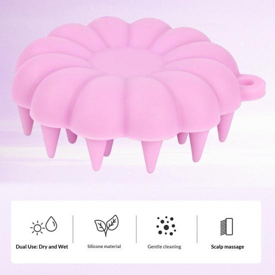 Szczotka do mycia włosów z zawieszką, wielokrotnego użytku, miękki silikon, masażer skóry głowy, bogata piana, głębokie oczyszczanie, narzędzie do pielęgnacji włosów w łazience