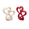 Sweet Double Heart Ornament Lovers Gifts Love Miniature Decoration Hollow Heart Models  Wedding