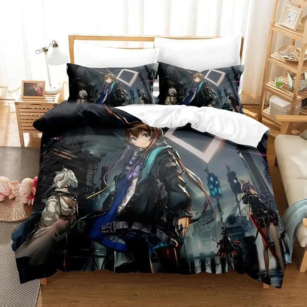 Elegant Lightweight king Queen Quilt Comforter Home Textiles For 3D Anime Arknights Bed Size Boys Adult
