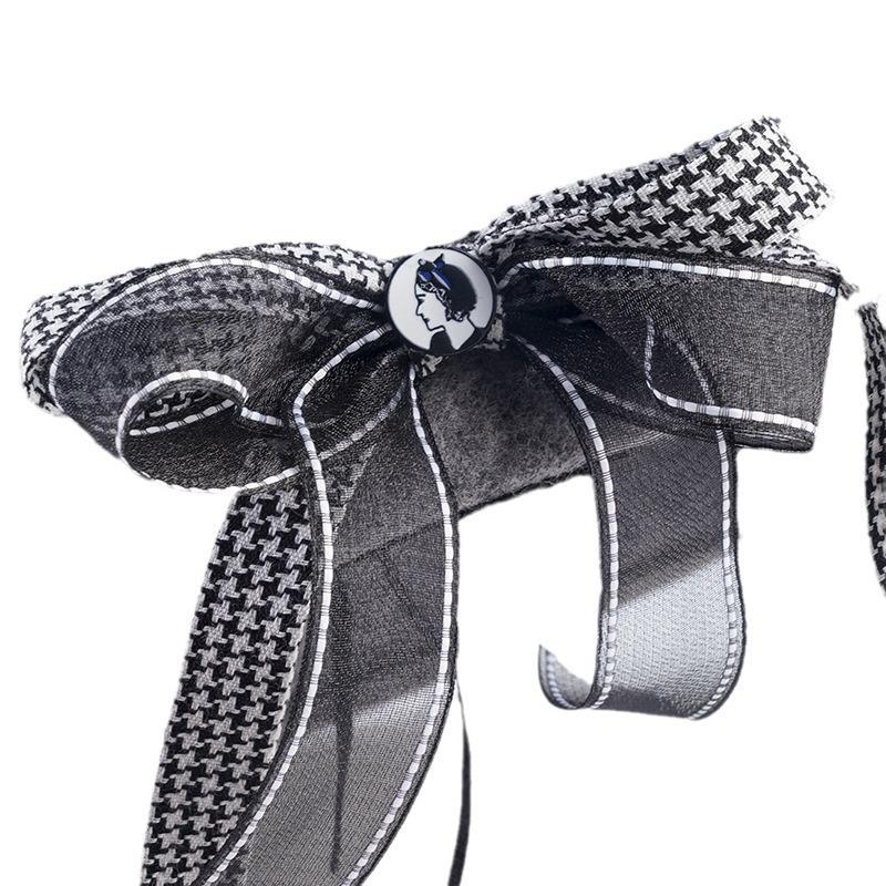 Spring and Autumn Lace Bow Wool Women's Bell Hat Short Brim Simple Fashion Atmospheric Elegant Hat